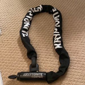 Kryptonite Keeper 785 Integrated Bicycle Lock Chain Bike Lock, 33.5-Inch, Black